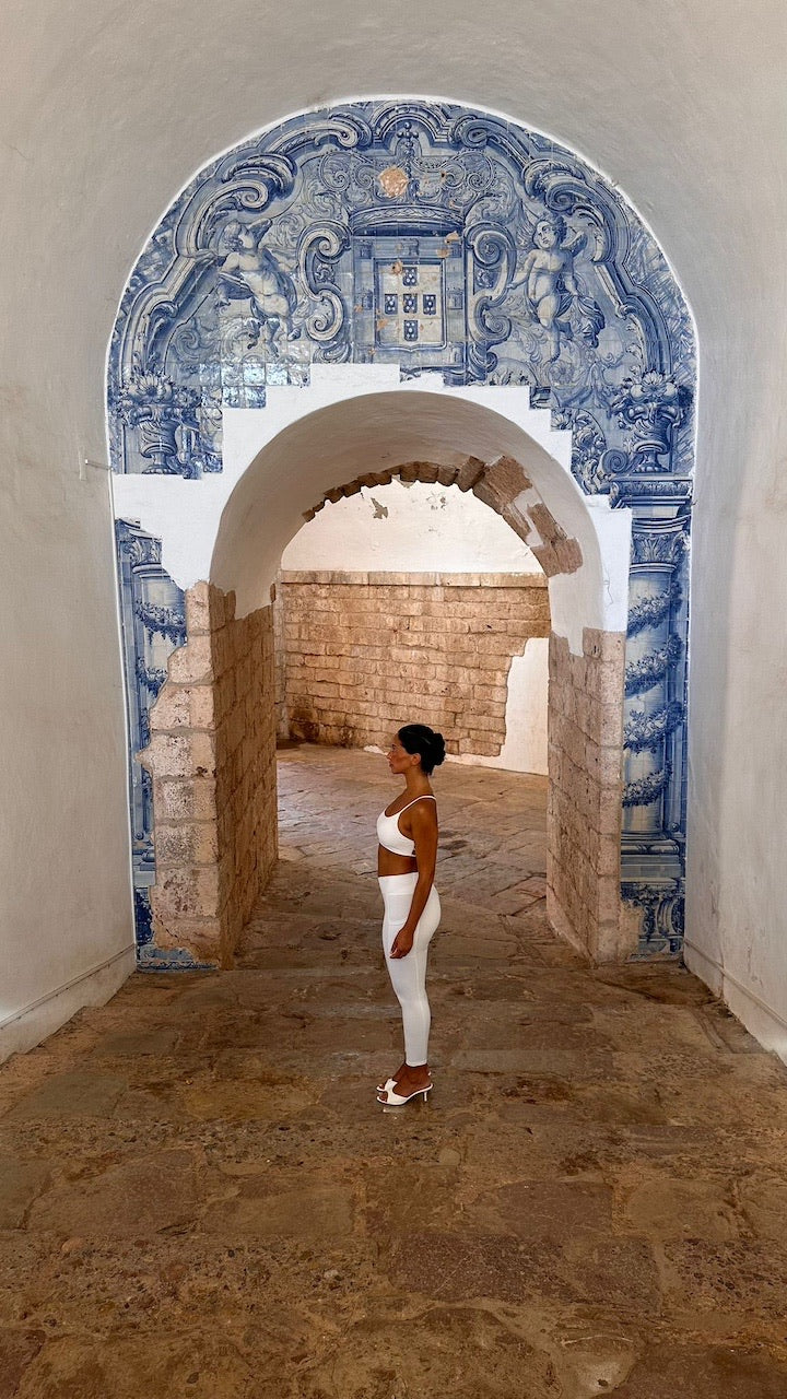 Legging White Pocket